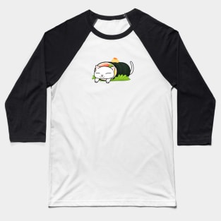 Chubby Cat Futomaki Sushi Baseball T-Shirt